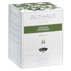 Чай зеленый Althaus Sencha Supreme в пирамидках, 15 шт.