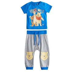 Комплект одежды kari размер 9-12, светло-голубой/светло-серый