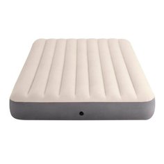 Надувной матрас Intex Deluxe Single-High (64103) бежевый/серый