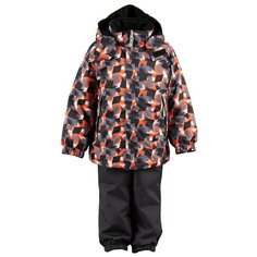 Комплект с полукомбинезоном KERRY Luck K19030 A размер 110, 3900 серый комбинированный