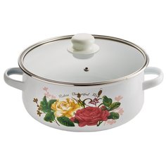 Кастрюля Metalloni EM-180042 1.5 л, белый/красный