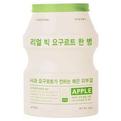 APIEU тканевая маска Real Big Yogurt One Bottle Apple с экстрактом яблока, 21 г