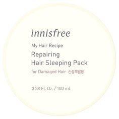 Innisfree My Hair Recipe Интенсивная ночная маска для поврежденных волос, 100 мл