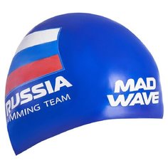Шапочка для плавания MAD WAVE Swimming Team синий