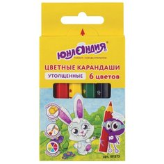 Юнландия Карандаши цветные Малыши-карандаши 6 цветов (181375)