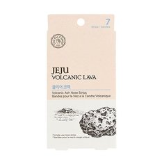 TheFaceShop патчи для носа от черных точек Jeju Volcanic Lava pore clear nose strip, 7 шт.