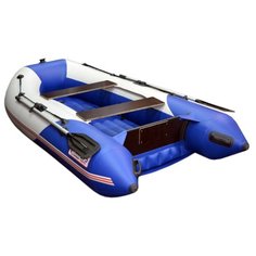 Надувная лодка HUNTERBOAT Стелс 275 АЭРО серо-голубой