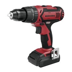 Ударная аккумуляторная дрель-шуруповерт RedVerg RD-ISD18L/2T 60 Н·м красный/черный