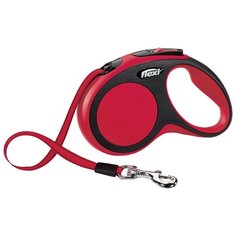 Поводок-рулетка для собак Flexi New Comfort S ленточный красный 5 м