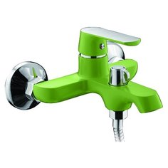 Смеситель для ванны с душем Frap H33 F3233 однорычажный лейка в комплекте двухцветный хром/зеленый