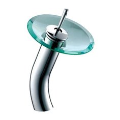 Смеситель для раковины (умывальника) Frap H55 F1055 (высокий) однорычажный хром хром/прозрачный