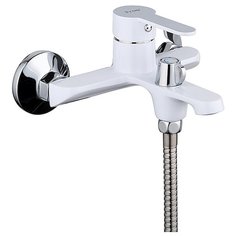 Смеситель для ванны с душем Frap F3241/F3242/F3243 однорычажный лейка в комплекте двухцветный белый/хром