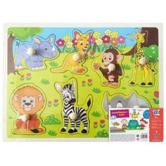 Рамка-вкладыш Kribly Boo Сафари (67914), 7 дет.