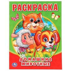 Умка Раскраска Домашние животные (с глазками)