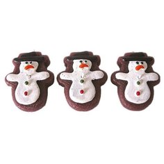 Набор свечей ENS Снеговик (N3390008) коричневый/белый 3 шт.