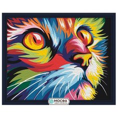Мосфа Картина по номерам "Красочный кот" 40х50 см (7С-0128)