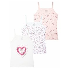 Майка BAYKAR 3 шт., размер 98/104, белый/молочный/розовый