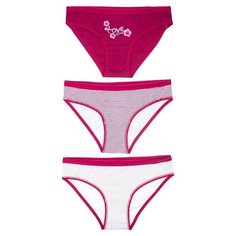 Трусики BAYKAR 3 шт., размер 158/164, белый/красный