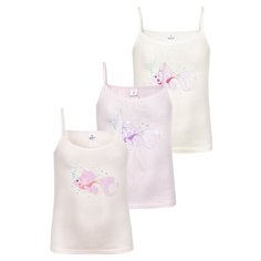 Майка BAYKAR 3 шт., размер 146/152, персиковый/молочный/сиреневый