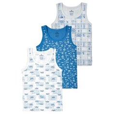 Майка BAYKAR размер 86/92, серый/голубой/синий