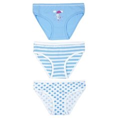 Трусики BAYKAR 3 шт., размер 110/116, белый/голубой