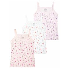 Майка BAYKAR 3 шт., размер 170/176, белый/бежевый/розовый