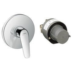 Смеситель для душа hansgrohe Novus 71068000 (71067000 + 13620180) однорычажный встраиваемый хром
