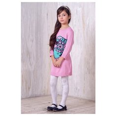 Платье Веснушки размер 104, розовый/синий/зеленый