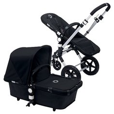 Универсальная коляска Bugaboo Cameleon 3 Plus base (2 в 1 ) (без капюшона) black/black/aluminium frame, цвет шасси: серебристый
