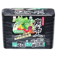 Kokubo поглотитель неприятных запахов для овощного отделения холодильника с древесным углем и ионами серебра, 60 гр