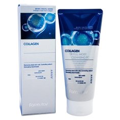 Farmstay пенка увлажняющая очищающая с коллагеном Collagen Water Full Moist Deep Cleansing Foam, 180 мл