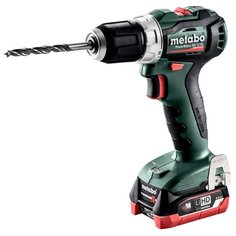 Аккумуляторная дрель-шуруповерт Metabo PowerMaxx BS 12 BL 4.0Ач х2 LiHD кейс 45 Н·м зеленый/черный