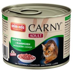 Корм для кошек Animonda Carny с говядиной, с индейкой, с кроликом 200 г (паштет)