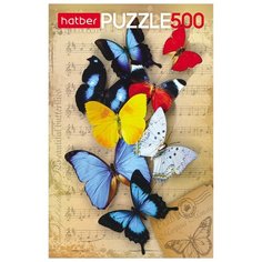Пазл Hatber Бабочки (500ПЗ2_10877), 500 дет.
