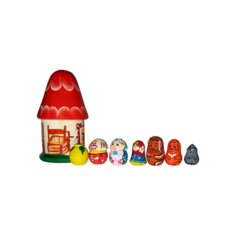 Русская народная игрушка Пальчиковый театр в домике Репка (Р-45/777)