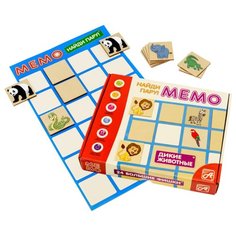 Настольная игра АНДАНТЕ Мемо Найди пару! Дикие животные