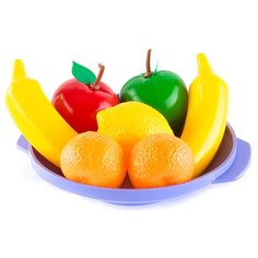 Набор продуктов с посудой Пластмастер Фруктовое ассорти 21015 разноцветный