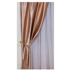 Портьеры Belezza Blackout на ленте 260 см бежевый/розовый