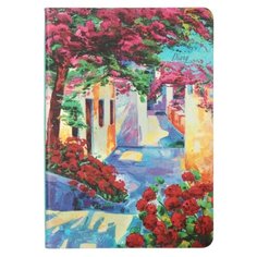 Ежедневник Канц-Эксмо In Bloom Пейзаж недатированный, искусственная кожа, А6, 128 листов, розовый/красный/синий