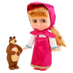 Интерактивная кукла Карапуз, Маша и Медведь, набор c мишкой, 25 см 83034S