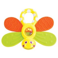 Прорезыватель-погремушка Жирафики Стрекоза зеленый/желтый/оранжевый
