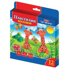 Пластилин Hatber Забавные зверята 12 цветов (kpv_12260)