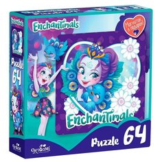 Пазл Origami Enchantimals Пэттер Павлина и Флэп (03555), 64 дет.