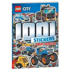 Книга с наклейками "1001 наклейка. Крутые автомобили" Lego