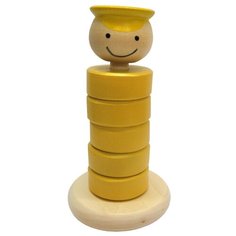Пирамидка RNToys Паренек желтая Д-562