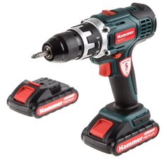 Аккумуляторная дрель-шуруповерт Hammer ACD183Li 2.0 PREMIUM 55 Н·м темно-синий/черный
