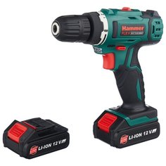 Аккумуляторная дрель-шуруповерт Hammer ACD125Li 23 Н·м черный/зеленый