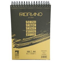 Скетчбук для зарисовок Fabriano Schizzi на спирали 29.7 х 21 см (A4), 90 г/м², 120 л.