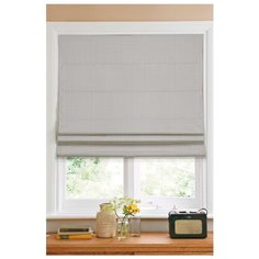 Римская штора Эскар тканевая (серый), 100х160 см