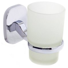 Стакан для зубных щеток Mr. Penguin Квадрат KL-1606 серебристый/белый